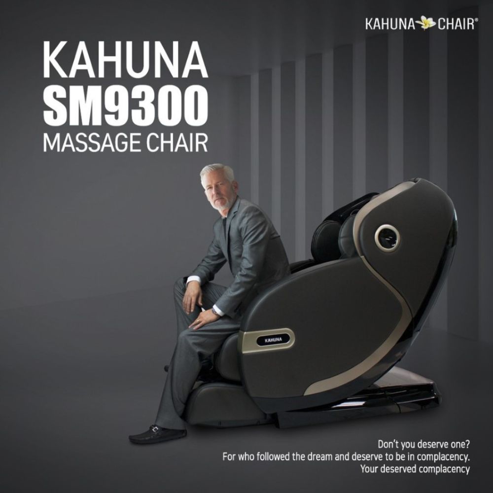 Kahuna Massage Chair 4D+@ Dual Air Float Flex HSL-track with Infrared heating SM-9300 Grey