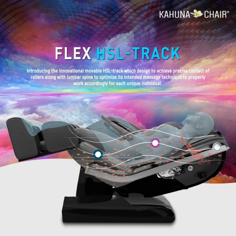 Kahuna Massage Chair 4D+@ Dual Air Float Flex HSL-track with Infrared heating SM-9300 Grey