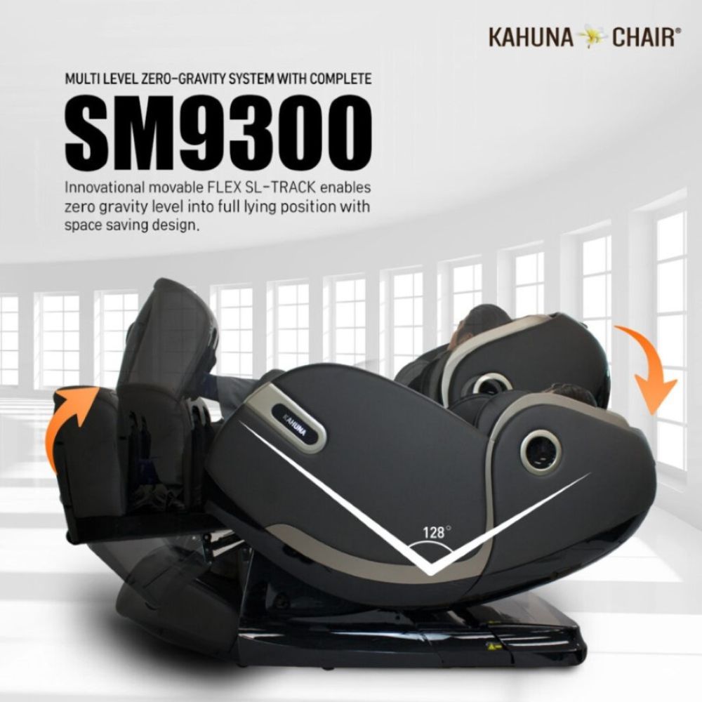 Kahuna Massage Chair 4D+@ Dual Air Float Flex HSL-track with Infrared heating SM-9300 Grey